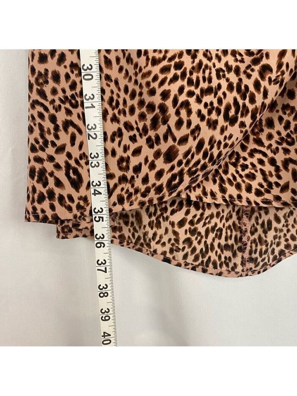 4SI3NNA Hasmik Leopard-Print Tie-Waist Mini Dress Women’s Large - Picture 13 of 15